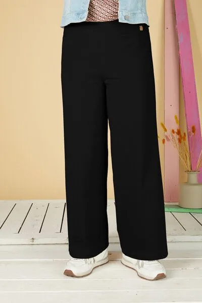 La Gitana La Gitana Lange Damenhose Bio-Baumwolle „Anouk“ – Loose Fit, fair & nachhaltig produziert, Schwarz, – Produktbild 4 von 4