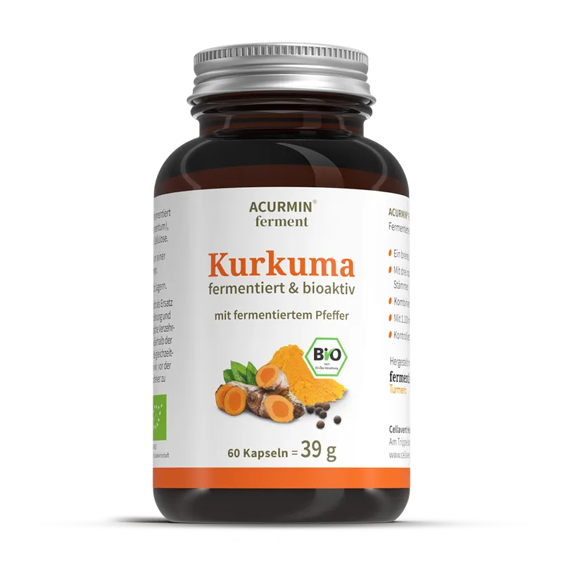 Cellavent Healthcare Bio Kurkuma Kapseln 1.100mg + fermentierter Pfeffer 1 Monat – Produktbild 1 von 1