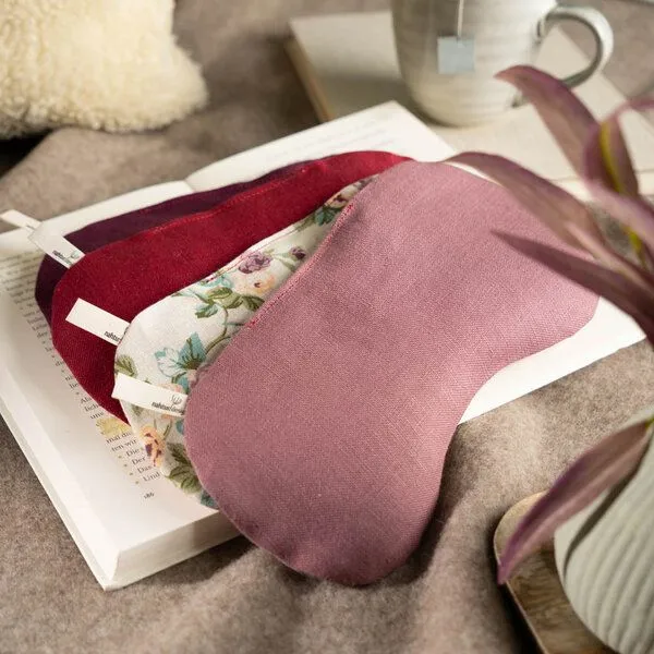 nahtur-design nahtur-design Augenkissen aus Leinen mit Amaranthfüllung & Zirbenspänen, Dunkelblau, – Produktbild 2 von 4