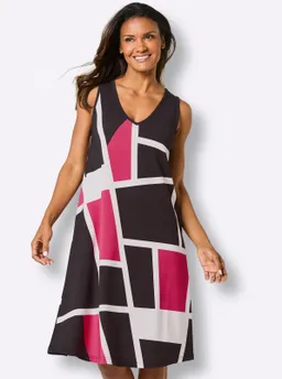 feel good Sommerkleid schwarz-pink – Produktbild 1 von 1