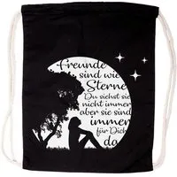 HANDGEDRUCKT HANDGEDRUCKT Festival-Beutel "Freunde" – Produktbild 1 von 1