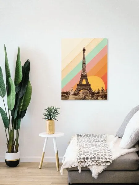 Photocircle Photocircle Poster / Leinwandbild - Eiffelturm vor Regenbogen – Produktbild 4 von 4