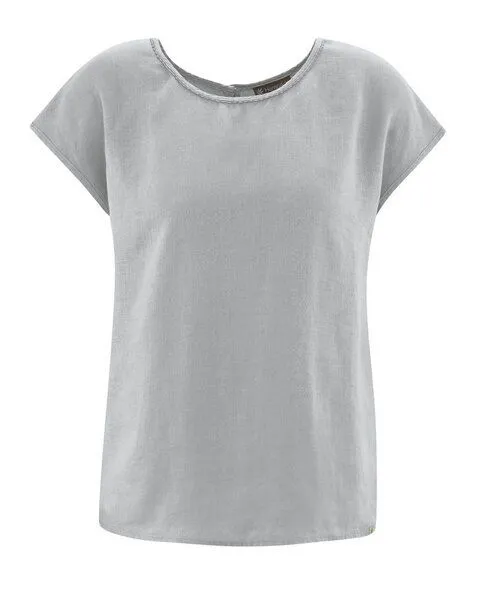HempAge HempAge 100% Hanfbluse Damen, Quartz (grau), – Produktbild 3 von 4