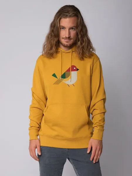 watapparel watapparel Hoodie Unisex Vogel, Ochre, – Produktbild 1 von 3