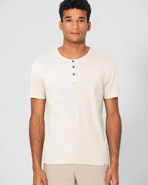 HempAge HempAge Herren Henley T-Shirt Hanf/Biobaumwolle, Offwhite(weiß), – Produktbild 1 von 4