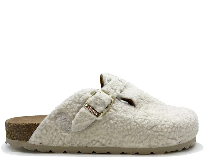 thies thies 1856 Eco Teddy Clog Vegan Clog, Weiß, – Produktbild 1 von 5