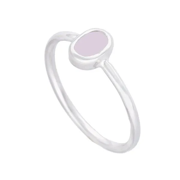 pakilia pakilia Silber Ring oval Fair-Trade und handmade, Rosa, – Produktbild 2 von 4