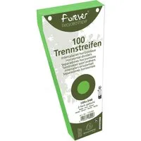 Exacompta 6 x 100 Exacompta Trennstreifen "Forever", Trapezform, 180 g/m², 105 x 240 mm, grün – Produktbild 1 von 1