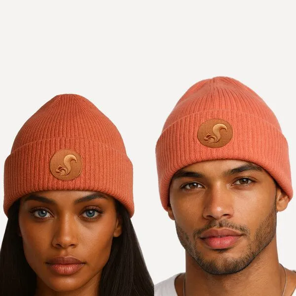 thies Vegane Mütze "thies ® Organic Beanie" aus reiner, zertifizierter Biobaumwolle, unisex, Salmon (lachs), – Produktbild 1 von 4