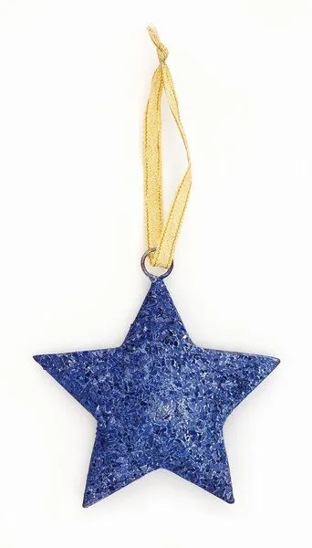 El Puente El Puente Hängedeko "Stern" | Fair Trade & Handmade aus Indien, Blau, – Produktbild 1 von 1
