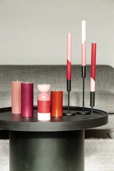 Originalhome Originalhome Diagonale Stabkerzen für bewusste Geschenke , S/3 - paraffinfrei & vegan, Mehrfarbig (love), – Produktbild 2 von 3