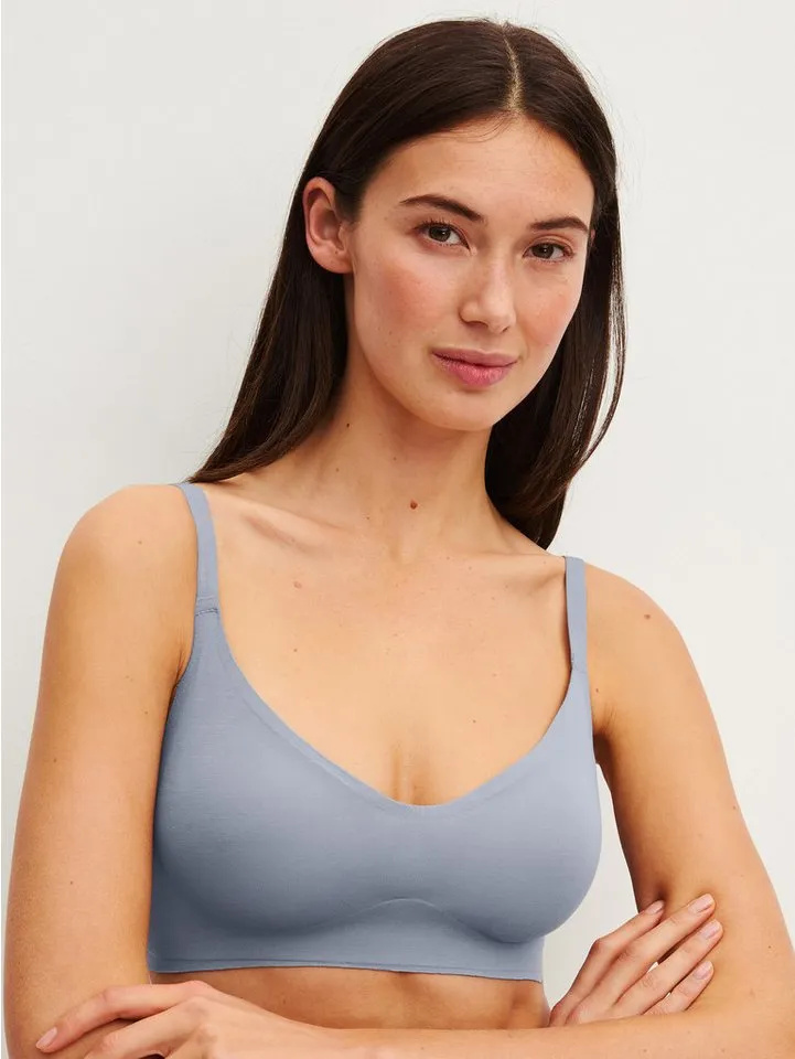 CALIDA CALIDA Bustier Natural Skin Damen (1-tlg) mit herausnehmbaren Pads, weich und unsichtbar unter Kleidung, Grau, – Produktbild 2 von 5