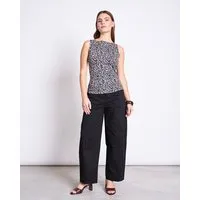 JAN N JUNE JAN N JUNE Bootsausschnitt Top FELIS Leo Print GOTS – Produktbild 1 von 1