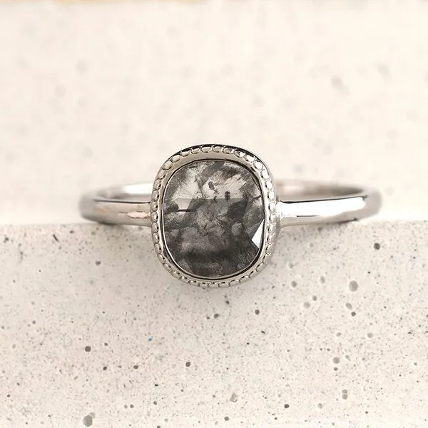 Eppi Eppi Ring mit Salt and Pepper Diamanten Esther, Weiss, – Produktbild 1 von 4