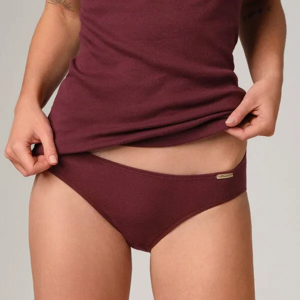 comazo|earth comazo|earth Fairtrade Pure Cotton Mini-Slip | GOTS zertifiziert, Burgund, – Produktbild 1 von 4