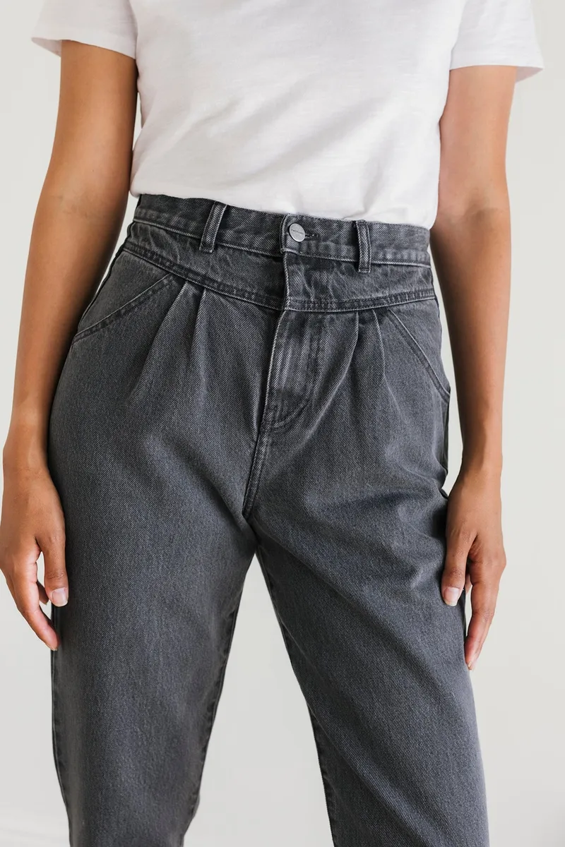 TWOTHIRDS TWOTHIRDS Damen vegan Jeans Kiritibati Dunkelgrau, Dunkelgrau, – Produktbild 1 von 2