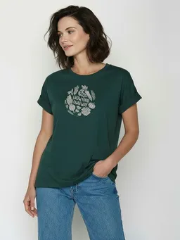 GreenBomb GREENBOMB Veggie Patch Loony - Sportliches T-Shirt aus Bio-Baumwolle mit Rollup Sleeve / hochwertiger Print / GOTS / Fair & Vegan – Produktbild 1 von 1