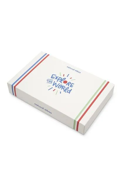 Natural Vibes Natural Vibes 3-Pack Passport Bio GOTS | Geschenkset | Bunte Tennissocken | Herren Damen Socken | – Produktbild 2 von 4
