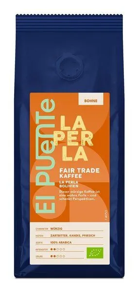 El Puente El Puente La Perla - Bio-Kaffeebohnen 250 g | Fair Trade | Bio-zertifiziert | Vegan | Glutenfrei, Mehrfarbig, – Produktbild 1 von 1