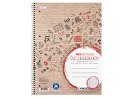 Herlitz herlitz Recycling-Collegeblock mit Rand links, DIN A4, kariert, 80 Blatt – Produktbild 1 von 1