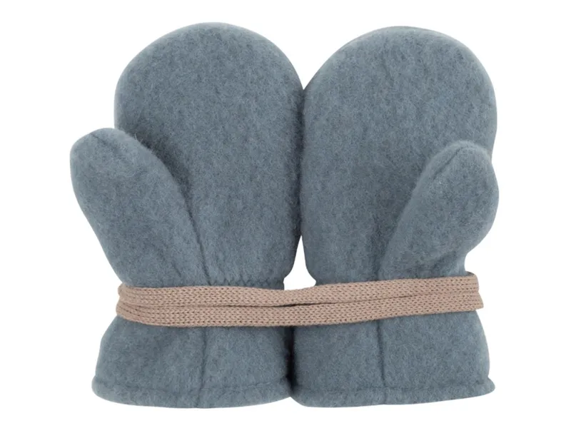 Pure pure by Bauer PURE PURE by Bauer Baby Handschuhe Fäustlinge Bio-Merinowolle Fleece storm blue Gr.1 (6-12 Monate), Blau, – Produktbild 1 von 1