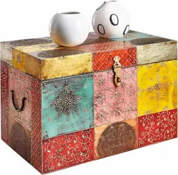 OTTO home Truhe Vivek, handbemalt, mit Metallverschluss – Produktbild 1 von 1