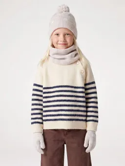 Vertbaudet Pullover mit Zier-Knopfleiste Mädchen 42% Recycling-Polyester GRS-zertifiziert – Produktbild 1 von 1