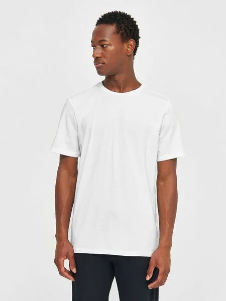 KnowledgeCotton Apparel KnowledgeCotton Apparel Herren Basic Tee "AGNAR" - GOTS/Vegan, Bright white (weiß), – Produktbild 5 von 7
