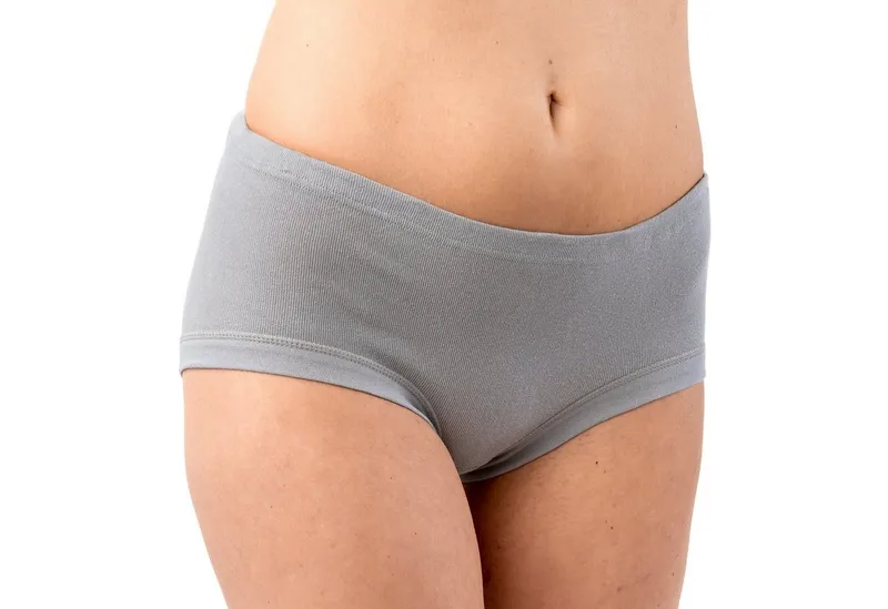 HERMKO Taillenslip 9114001 Bio-Baumwolle Maxi-Schlüpfer mit Tunnelzug Feinripp, Grau, – Produktbild 1 von 2