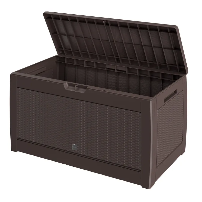 Casaria® Gartenbox Rato 310L Braun Rattan Optik wasserdicht, Braun, – Produktbild 1 von 2