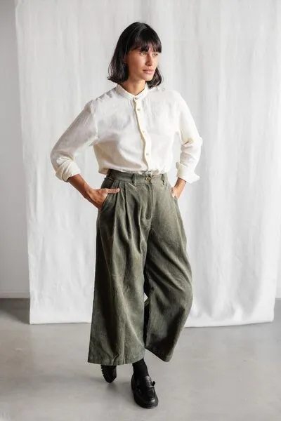 Jyoti - Fair Works Jyoti - Fair Works Bio-Baumwollcord Culotte Awasi, Pistazie, – Produktbild 3 von 4