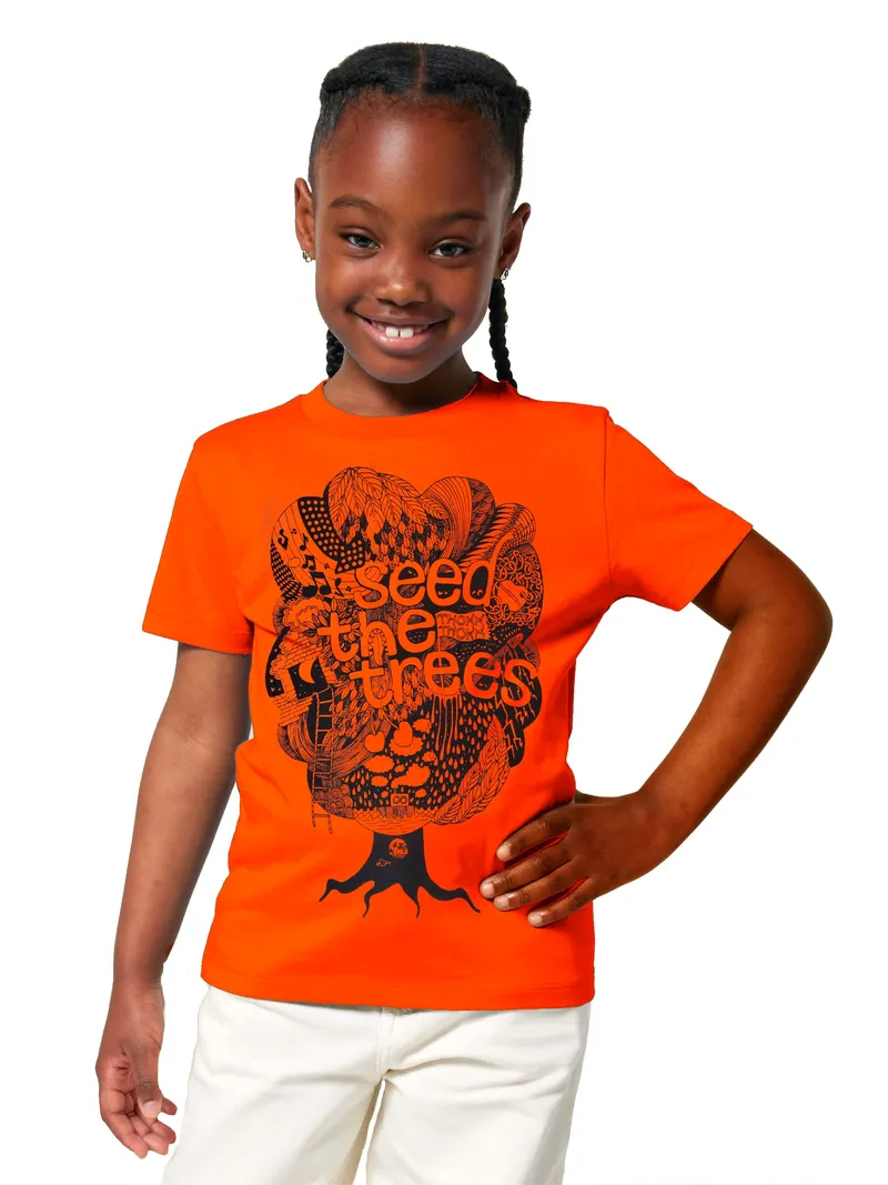 FellHerz Tree Kinder T-Shirt orange - 7-8 Jahre – Produktbild 1 von 1