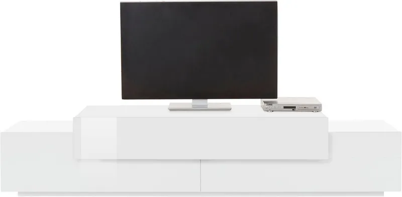 Home affaire Lowboard Coro,Lowboard,TV-Kommode,TV-Möbel,TV-Bank, mit 3 Klappen, (B/T/H) 240x45x51,6 cm, Weiß, – Produktbild 4 von 5