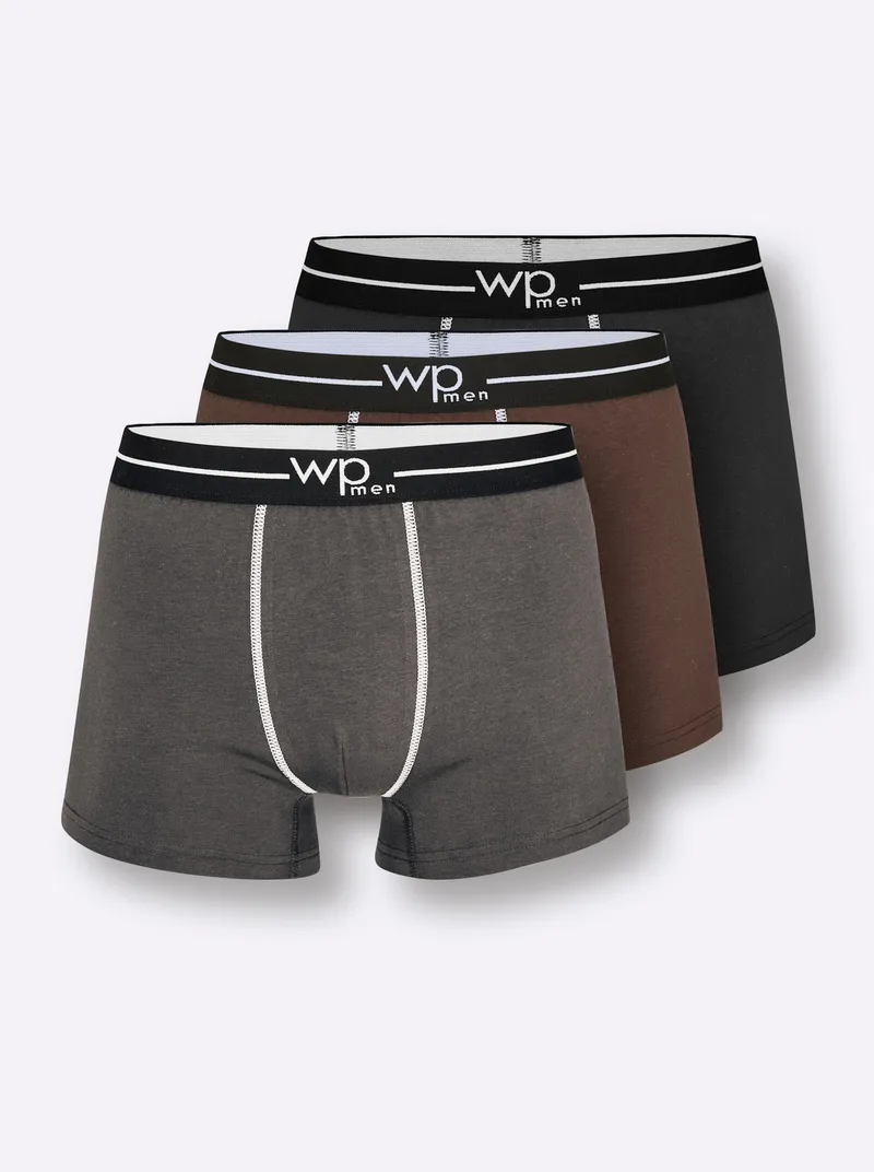wäschepur men Pants anthrazit + schoko + schwarz, Anthrazit + schoko + schwarz, – Produktbild 2 von 2