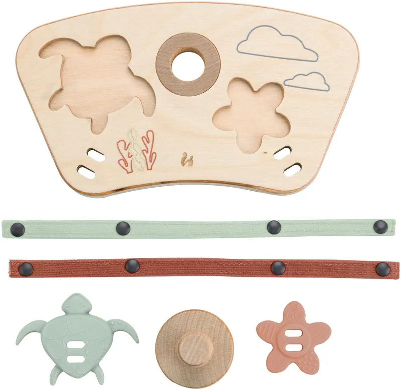 Hauck Hauck Puzzle Play Puzzling S, Turtle & Flower, Puzzleteile, aus Holz, für Hauck Play Tray, Bunt, – Produktbild 4 von 5