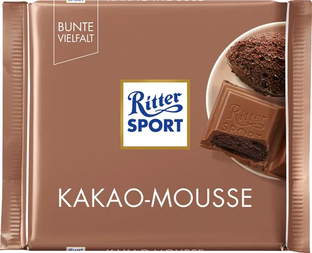 Ritter Sport Ritter Sport Schokolade, Ritter Sport Kakao Mousse mit Kakaocreme und Alpenmilchschokolade 100g – Produktbild 3 von 3