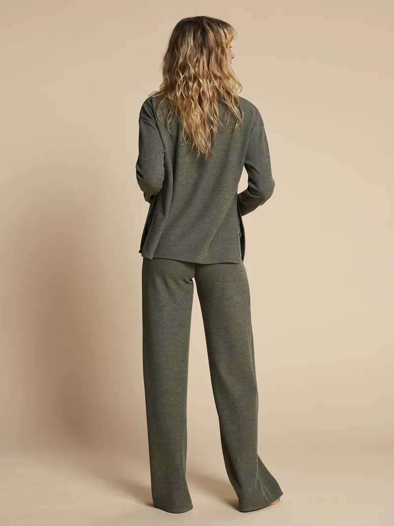 Envie De Fraise 2-teiliges Homewear-Set für Schwangerschaft und Stillzeit ENVIE DE FRAISE, Grün, – Produktbild 3 von 4