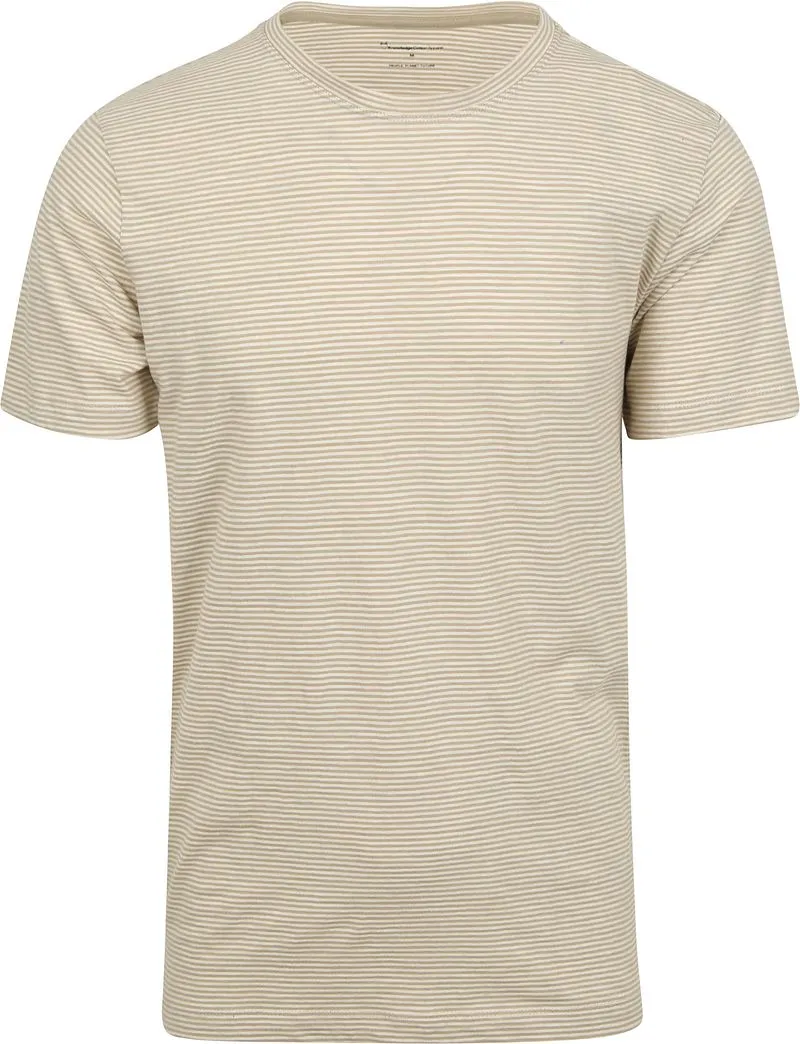 KnowledgeCotton Apparel KnowledgeCotton Apparel T-shirt Streifen Beige - Größe L, Beige, – Produktbild 2 von 2