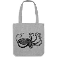 LIGARTI LIGARTI Jutebeutel – Oktopus, Grau, – Produktbild 1 von 1