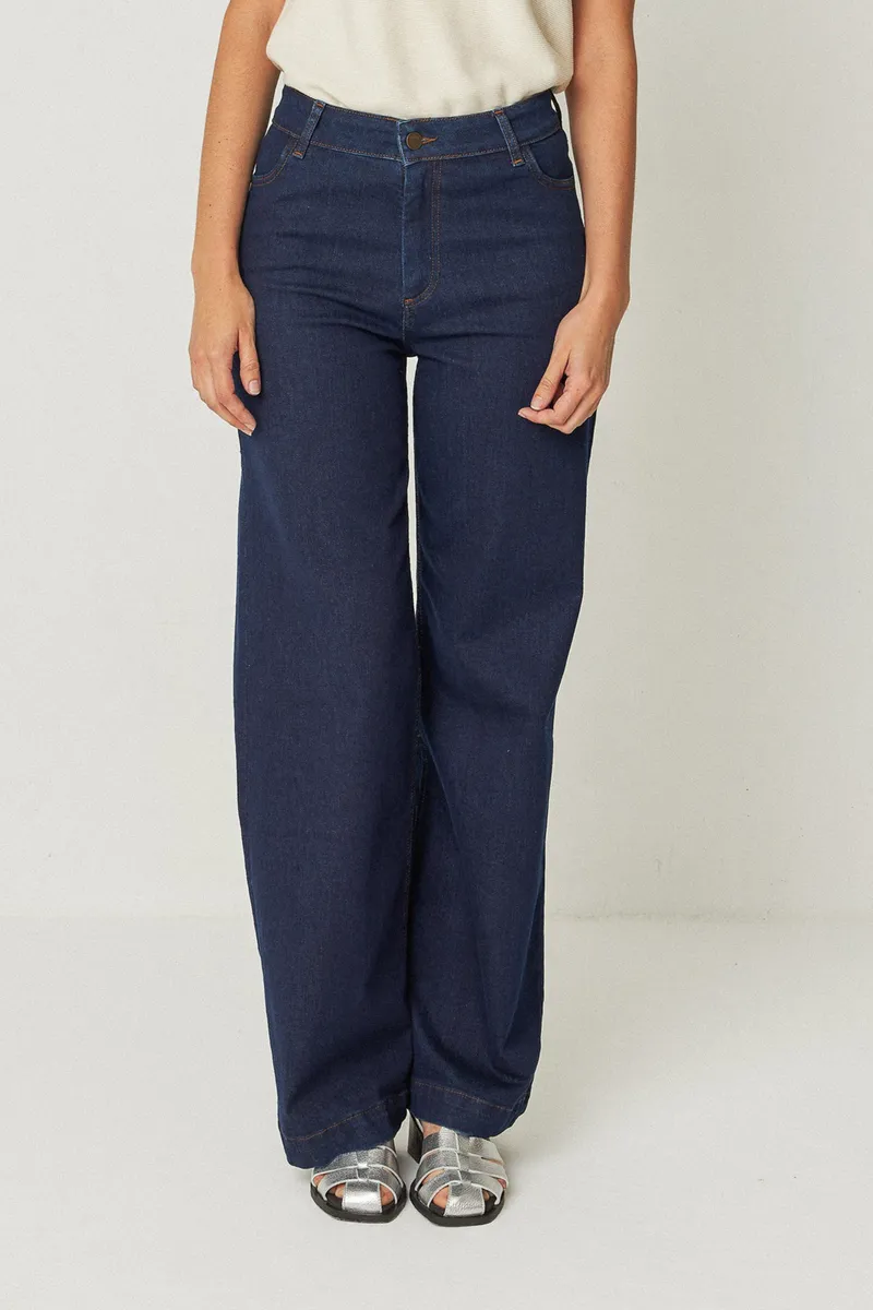 SKFK SKFK Damen vegan Hose Amata Blau, Extra dunkelblau, – Produktbild 3 von 6