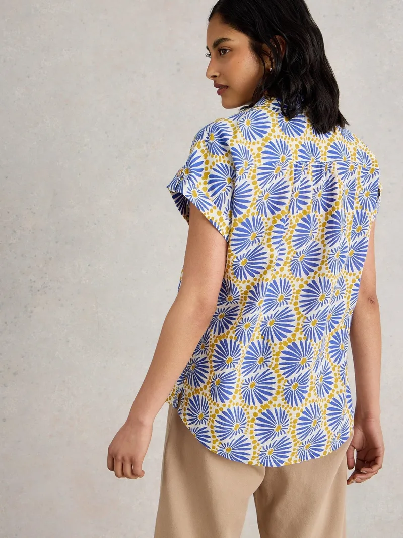 White Stuff Bluse Ellie aus Bio-Baumwolle - 34, Blau print, – Produktbild 4 von 4