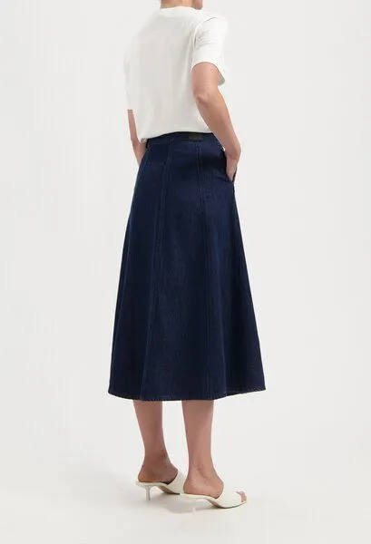 MUD Jeans MUD Jeans Damen Jeans "Mae Panel Skirt - Stone Indigo", Blue, – Produktbild 2 von 3