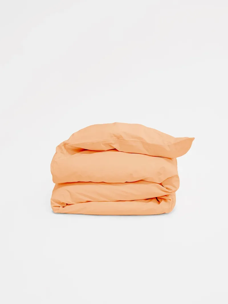 erlich textil erlich textil Finn Bettdeckenbezug aus Bio-Baumwolle, made in Europe, Papaya, – Produktbild 1 von 7