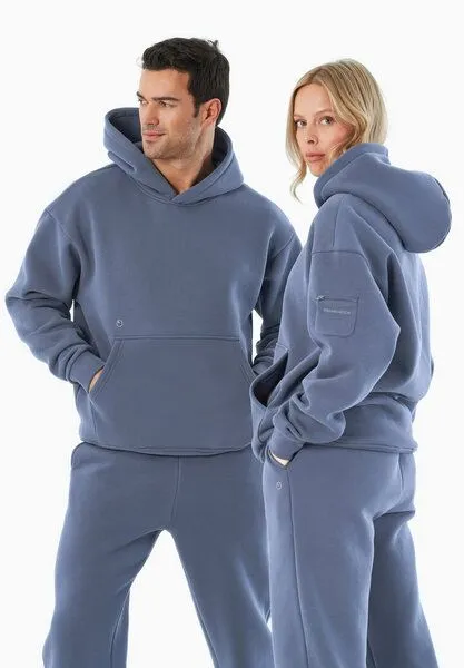 ORGANICATION ORGANICATION HARVINN | Essentials Travel Unisex Hoodie aus Bio-Baumwolle und recyceltem Polyester, Soft indigo, – Produktbild 1 von 4