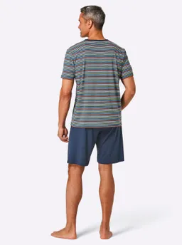 wäschepur men Shorty dunkelblau-mittelblau-gestreift – Produktbild 1 von 1