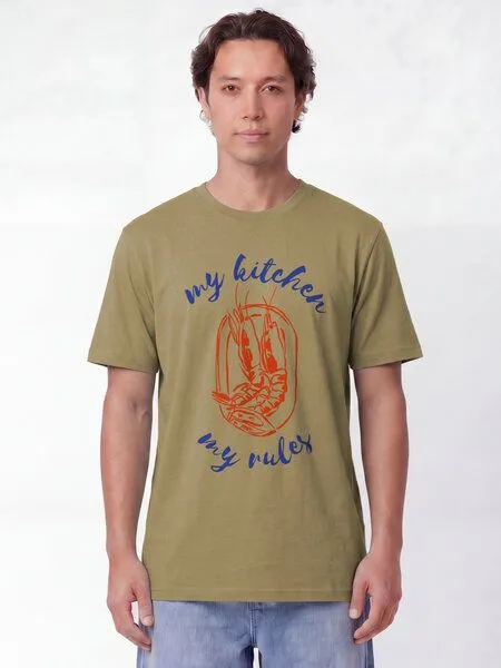 watapparel watapparel T-Shirt Unisex My kitchen my rules, Faded olive, – Produktbild 2 von 2
