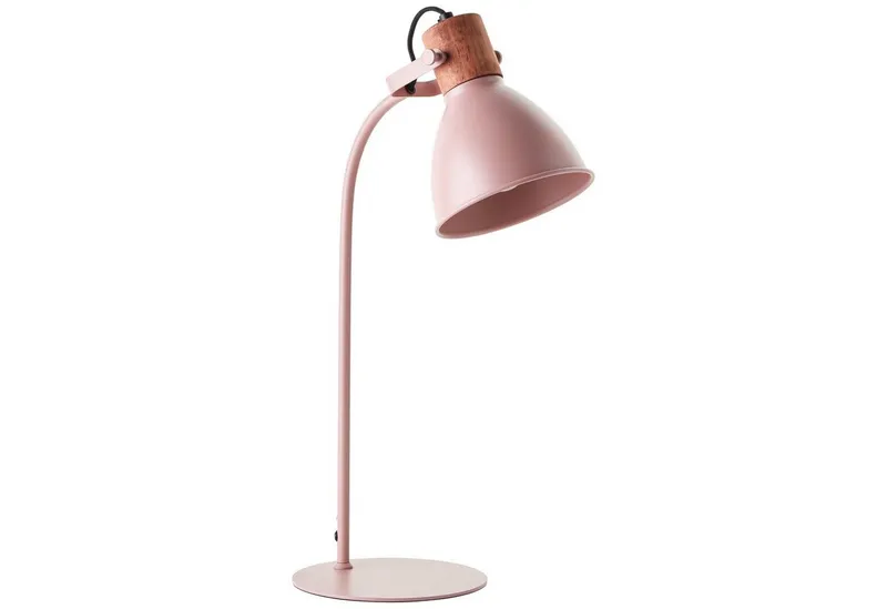 Brilliant Brilliant Tischleuchte Erena, ohne Leuchtmittel, Höhe 52 cm, E27, Metall/Holz, Rosa, – Produktbild 3 von 5