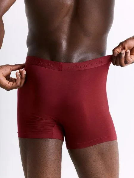 erlich textil erlich textil Light Touch Boxers im 3er Pack, weite Boxershorts aus weichem Modal, made in Europe, Bordeaux, – Produktbild 6 von 8