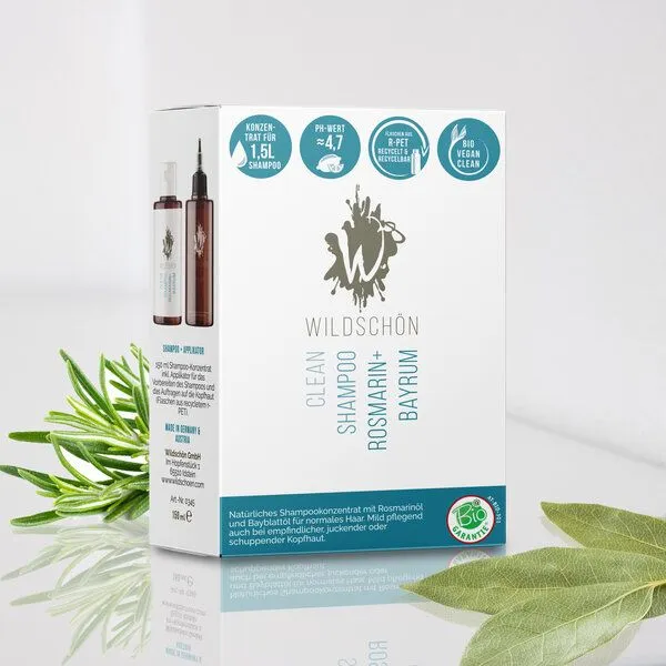 Wildschön Wildschön Shampoo Konzentrat Rosmarin + Bayrum (150ml) – Produktbild 1 von 2