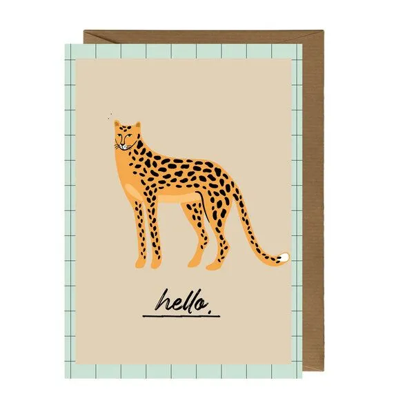 dabelino dabelino Veganes Geschenkpapier Set "Leopard/tropisch" mit Grußkarte – Produktbild 1 von 4